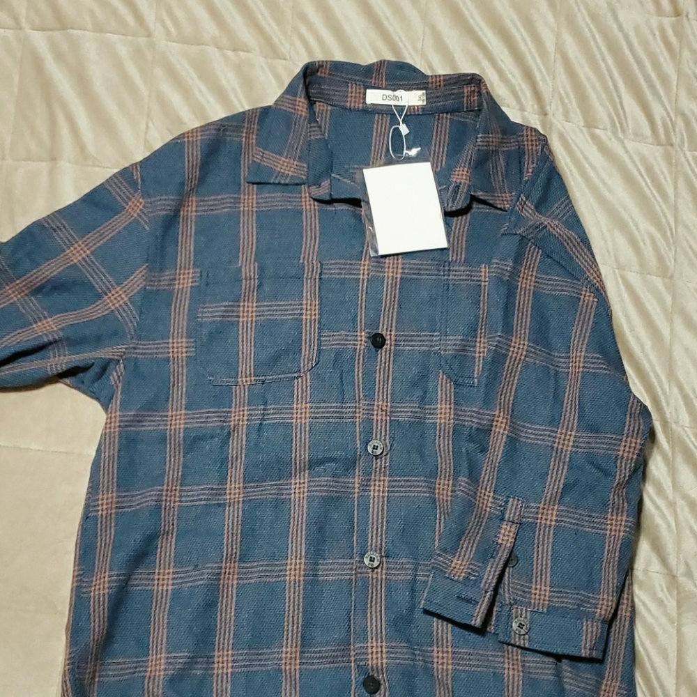 Mens button up short sleeve